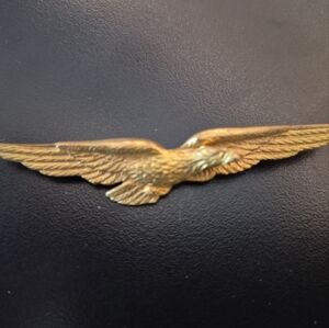 Rare French Aviators Fixed Style Eagle Badge 1916 Goldplated
